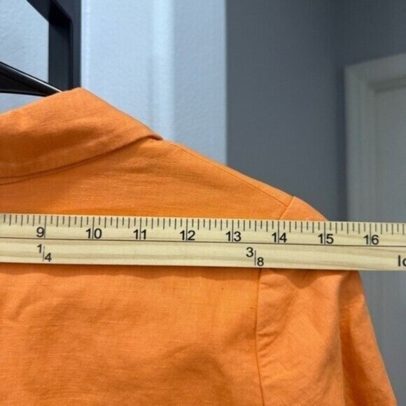 CAMI NYC Owen Linen Blazer In Papaya Bright Orange Summer Spring Jacket - Picture 8 of 12